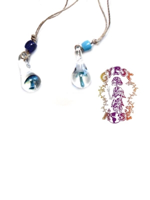 GLASS MUSH ON HEMP NECKLACE