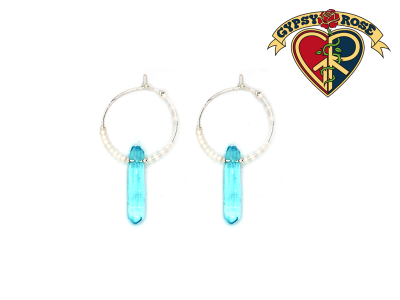Crystal Quartz Hooped Earring