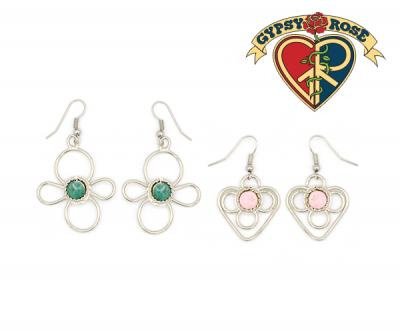 Solder Carved Stone Earrings