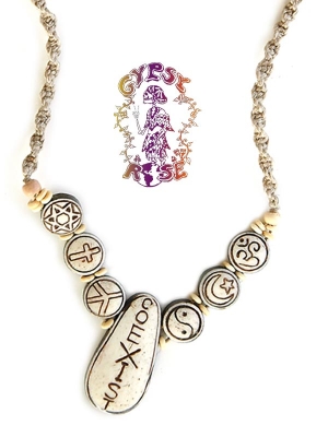 COEXIST HEMP/BONE NECKLACE