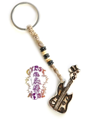 IT'S ONLY ROCK N ROLL HEMP & BONE KEY CHAIN
