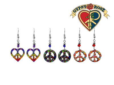 Acrylic Peace Earrings