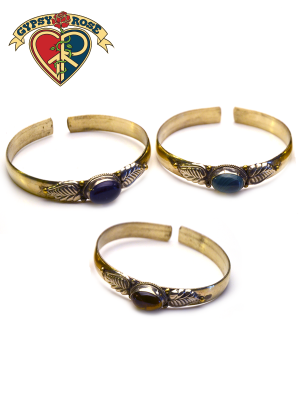 TWIN LEAF GEMSTONE BRACELET