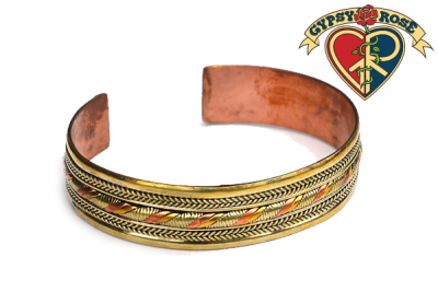 Three Metal Health Track Adjustable Bracelet