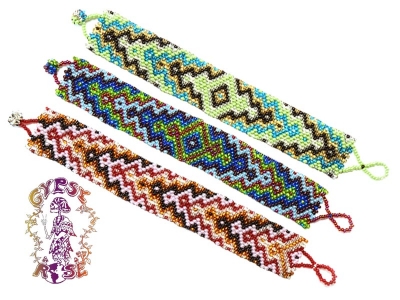 SOULSHINE IRIDESCENT SEEDBEAD WIDE 16 ROW BRACELET