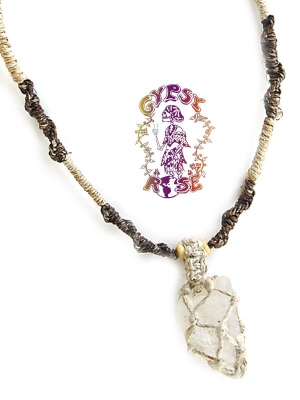 HEALING HIMALAYAN CRYSTAL ON HEMP NECKLACE