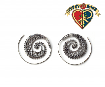 Kuma Tribal Spiral Earring