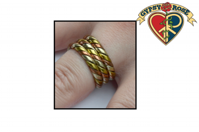 Three Tier Three Metal Band Ring