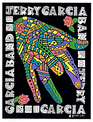 Jerry Garcia Band Mosaic Hand Sticker