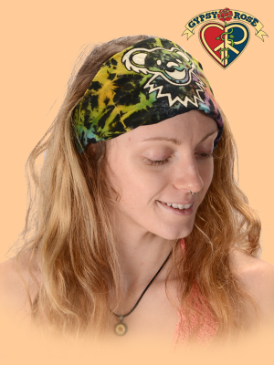 Grateful Dead Bear Face Tye Dye Cotton Kerchief