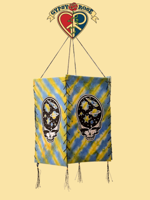 Stealie The Night Away Grateful Dead 4 Sided Tye Dye Lantern