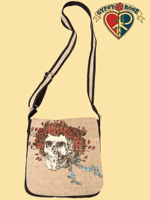 Skull and Roses Grateful Dead Hemp and Cotton DJ Bag
