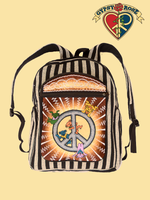 Grateful Dead Dancing Bears Hangin With Peace Embroidered Gheri Backpack
