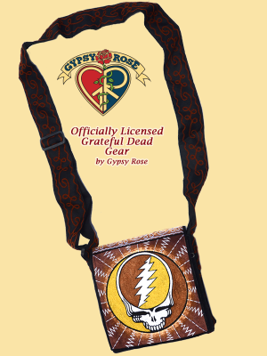 Grateful Dead Steal Your Face Hand Embroidered Messenger Bag