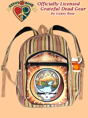 Grateful Dead Steal Your Mountain Stream Hand Embroidered Gheri Backpack