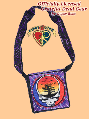 Grateful Dead Steal Your Tree And Birds Hand Embroidered Messenger Bag