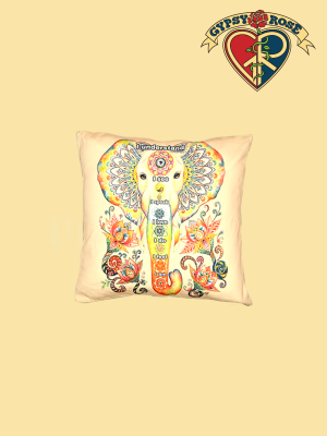 Chakra Elephant Cushion Cover