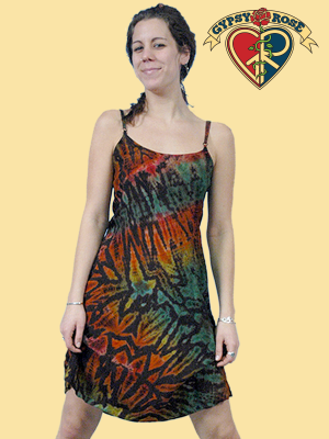 Bright Side Of Life Tye Dye Rayon Mini String Dress