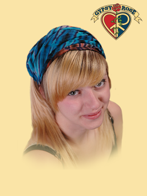 TYE DYE RAYON EXPANDABLE HEADBAND / KERCHIEF