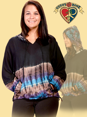 TYE DYE RAYON HOODIE