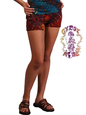 GROOVIN' TYE DYE SPANDEX BLEND SHORTS
