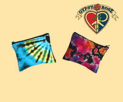 Large Electric Forest Tye Dye Cotton Coin Purse
