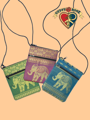 Lucky Elephant Shiny Passport Pouch