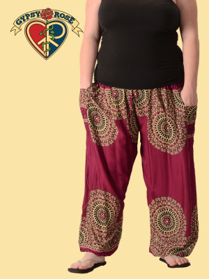 Wheel Of Life Print XL Harem Pants