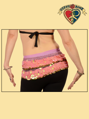 Gypsy Caravan Belly Dance Coin & Large Sequin Gauze Scarf