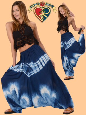Natural Indigo Tye Dye Funky Style Harem Pants