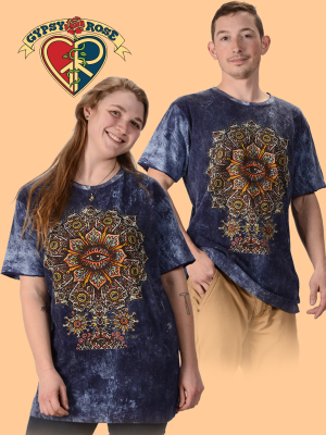 Eye Lotus Mandala Cotton Tye Dye T-Shirt