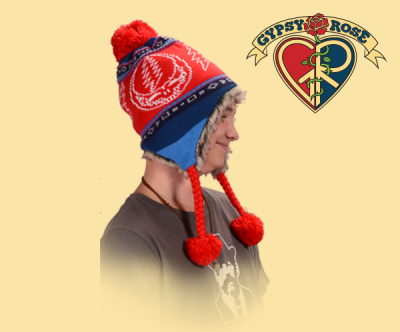 GRATEFUL DEAD STEAL YOUR FACE KNIT FLAP HAT