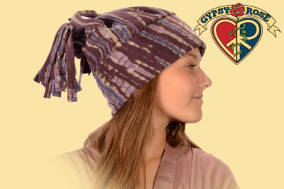 TYE DYE FLEECE W/FRINGED MOP TOP SKI HAT