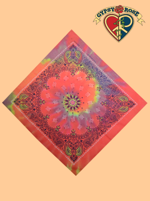 PAISLEY PRINTED TYE DYE BANDANA