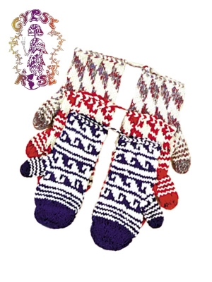 WOOL KNIT MITTENS