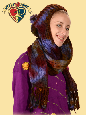 Dream Maker Tye Dye Wool Hat/Scarf Combo