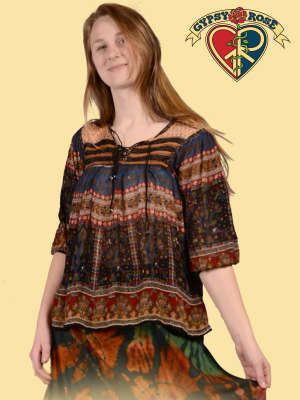 Born Free Rayon Crepe Printed Blouse