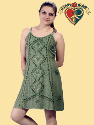 Little Darlin' Embroidered Short String Dress