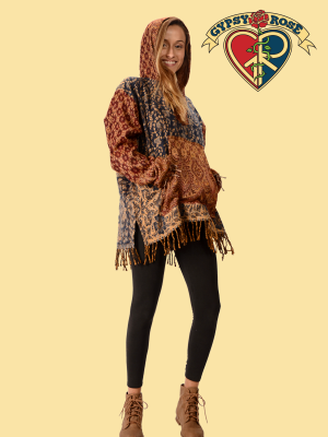 Himalayan Patterned Brushed Hoodie Hoodie