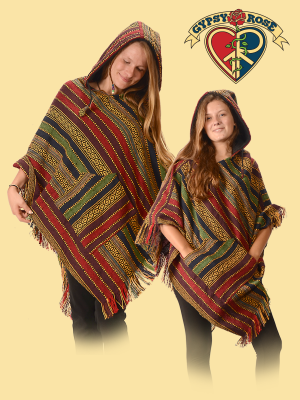 Born To Be Wild Hooded Gheri Fringed Poncho