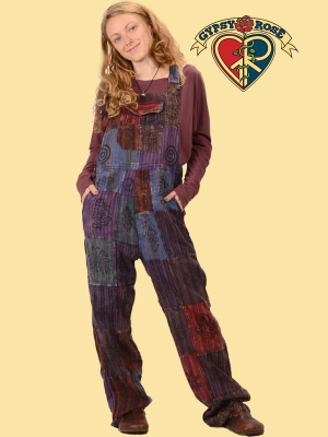 Everyday People Patchwork Hand Block Print Overalls