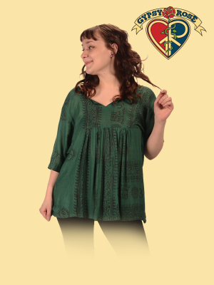 Om Shanti Short Sleeve Hippie Top