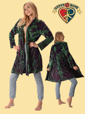 Tye Dye Velvet Duster