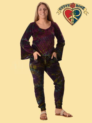 Tye Dye Velvet Jogger Pants