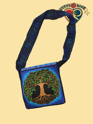 Let Love Grow Hand Embroidered Messenger Bag