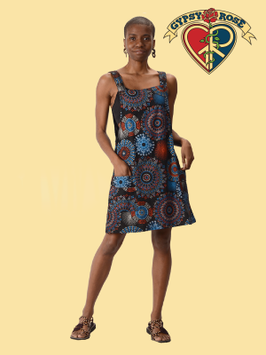 Cotton Print Apron Dress