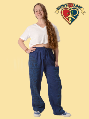 Cotton Print Om Lounge Pants