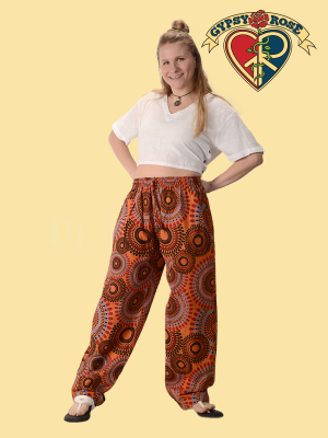 Cotton Psychedelic Print Lounge Pants