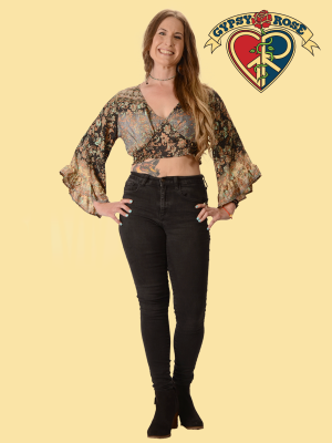 Silky Sari Polyester Crop Blouse