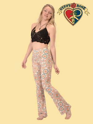 Viscose Spandex Mushroom Burst Yoga Pants